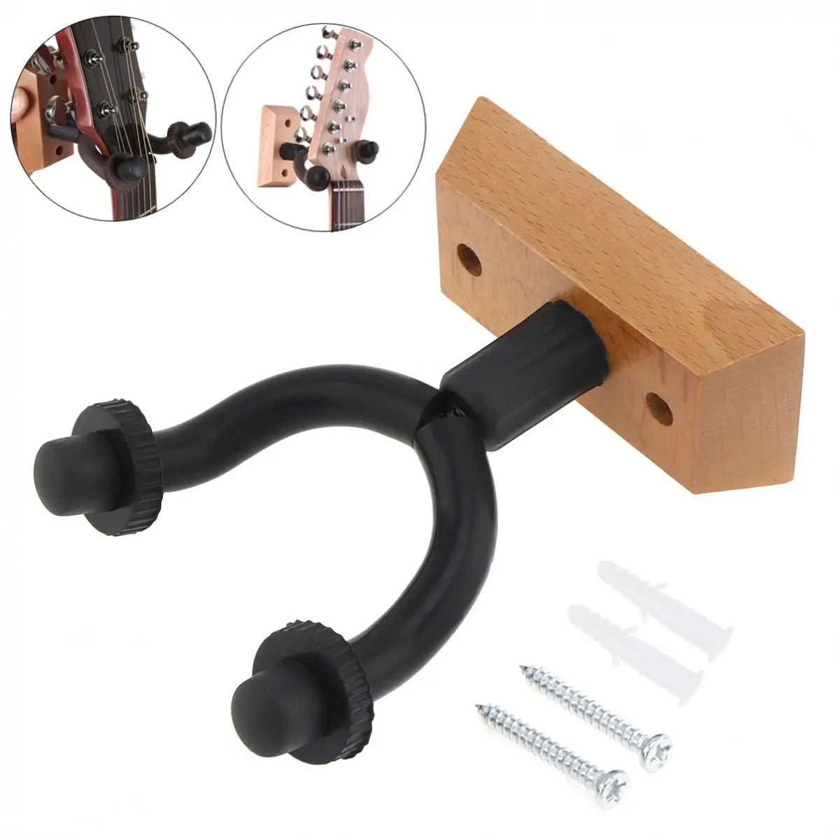 Wood Wall Mount Guitar Hanger Hook Holder Angle Adjustable for Guitar Bass String Instrument
Wood Wall Mount Guitar Hanger Hook Holder Angle Adjustable for Guitar Bass String Instrument