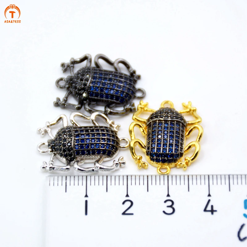 ACORN BEETLE Inspired charm Micro CZ Pave Fuchsia Beetle connector blue cubic zircon Black Insect pendant
ACORN BEETLE Inspired charm Micro CZ Pave Fuchsia Beetle connector blue cubic zircon Black Insect pendant