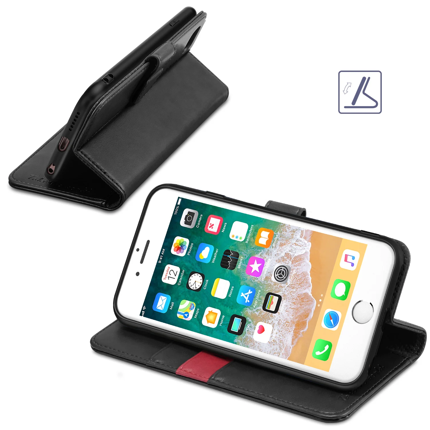 Tuch Чехол-бумажник для iPhone 6S/6 премиум-чехол из искусственной кожи с откидной