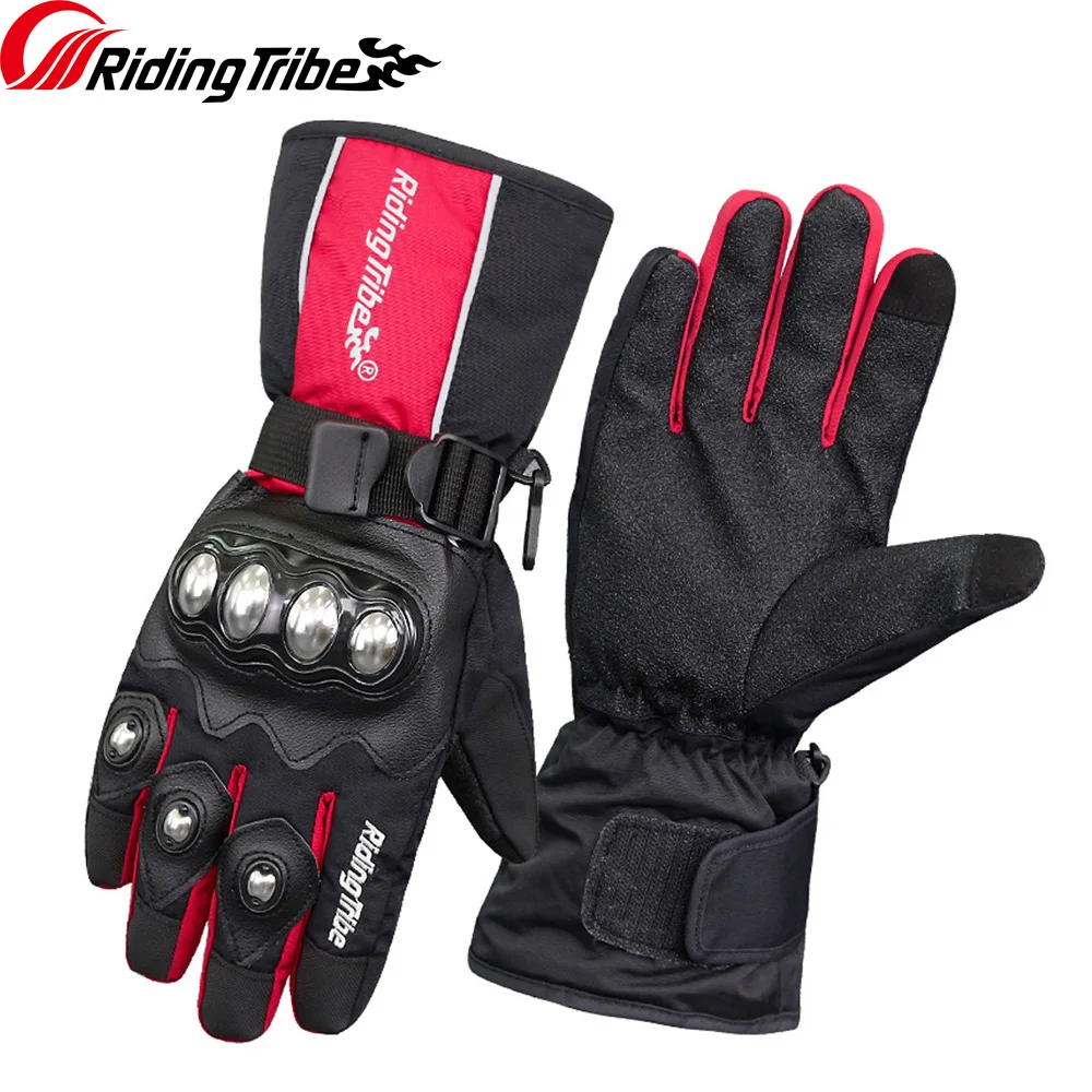

Riding Tribe Motorcycle Gloves Warm Waterproof Touchscreen Rider Hands Protector Gear Motorbike Motocross Racing Gauntlet HX-04L