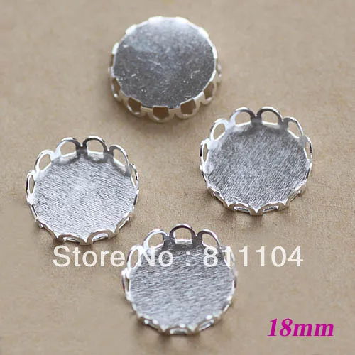18mm Silver Plated Copper Blank Circle Round Lace Pendant Trays Bases Bezel DIY Cameo CABs Jewelry Findings Settings Wholesale
18mm Silver Plated Copper Blank Circle Round Lace Pendant Trays Bases Bezel DIY Cameo CABs Jewelry Findings Settings Wholesale