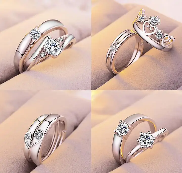 2 pcs YaYI Jewelry Fashion Princess Cut White Zircon Silver Color Engagement Rings couples wedding Rings Adjustable Rings
2 pcs YaYI Jewelry Fashion Princess Cut White Zircon Silver Color Engagement Rings couples wedding Rings Adjustable Rings