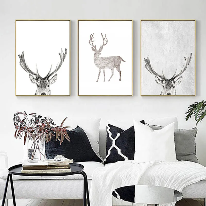 Minimalist Watercolor Deer Head Posters and Abstract Animal Print Canvas Painting Picture for Living Room Modern Home Decor
Minimalist Watercolor Deer Head Posters and Abstract Animal Print Canvas Painting Picture for Living Room Modern Home Decor