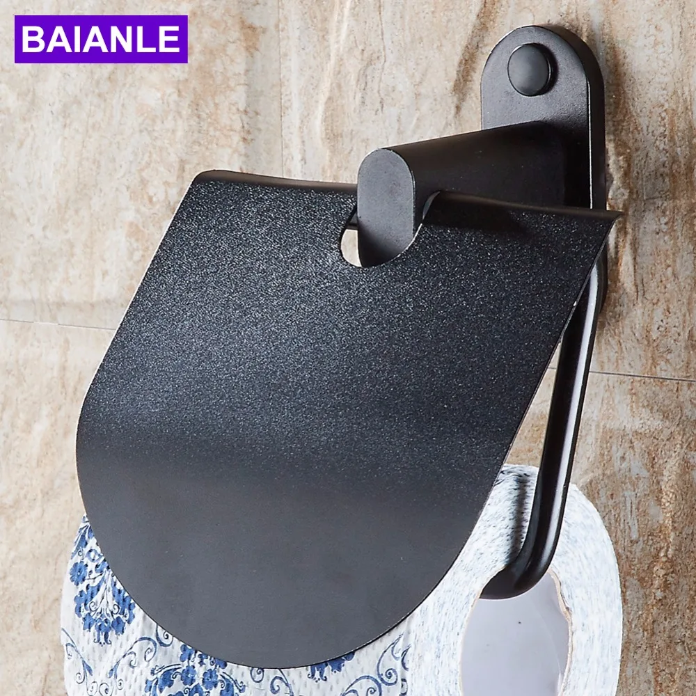 Toilet Paper Holder Waterproof Cover Creative Aluminum Bathroom Roll Paper Holder Black Paper Towel Holder Wall Mounted
Toilet Paper Holder Waterproof Cover Creative Aluminum Bathroom Roll Paper Holder Black Paper Towel Holder Wall Mounted