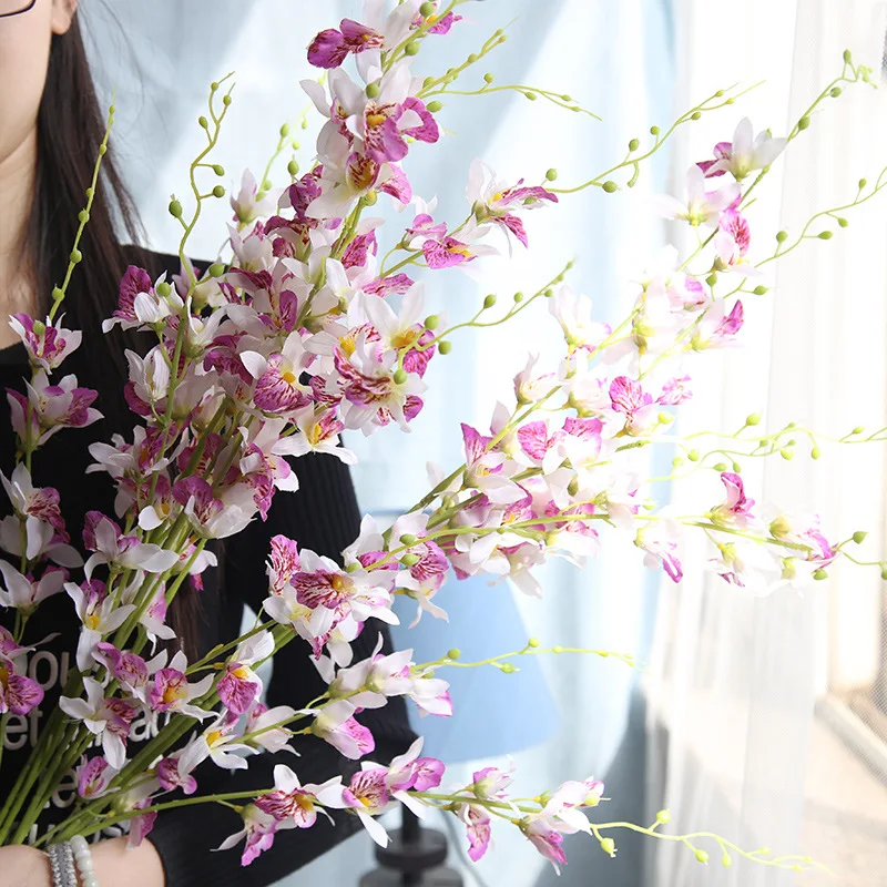 3pcs Artificial Flowers Silk Orchid Plant Branches Dancing Orchid for Home Party Festival Wedding Background Wall Decoration
3pcs Artificial Flowers Silk Orchid Plant Branches Dancing Orchid for Home Party Festival Wedding Background Wall Decoration