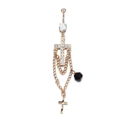 MODRSA 1Piece Rhinestone Cross Dangle Belly Button Rings Gold Tassels Navel Ring Body Jewelry Piercing Ombligo Nombril
MODRSA 1Piece Rhinestone Cross Dangle Belly Button Rings Gold Tassels Navel Ring Body Jewelry Piercing Ombligo Nombril