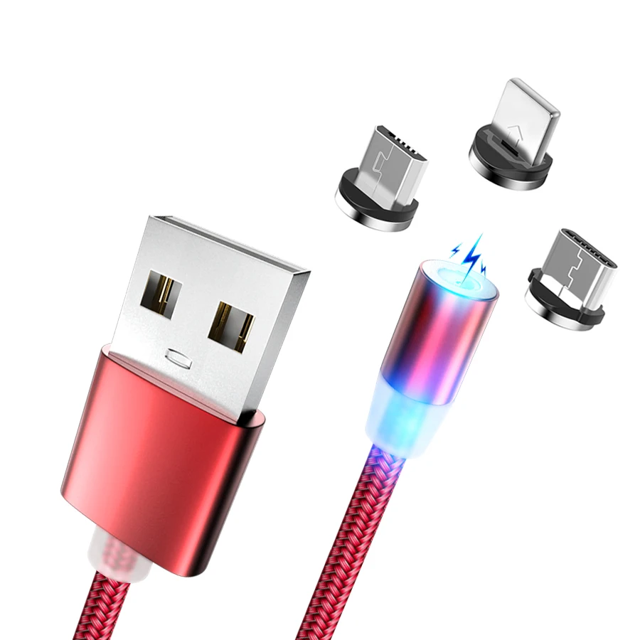 1 м Магнитный usb type C кабель Быстрая зарядка USB зарядное устройство мобильный