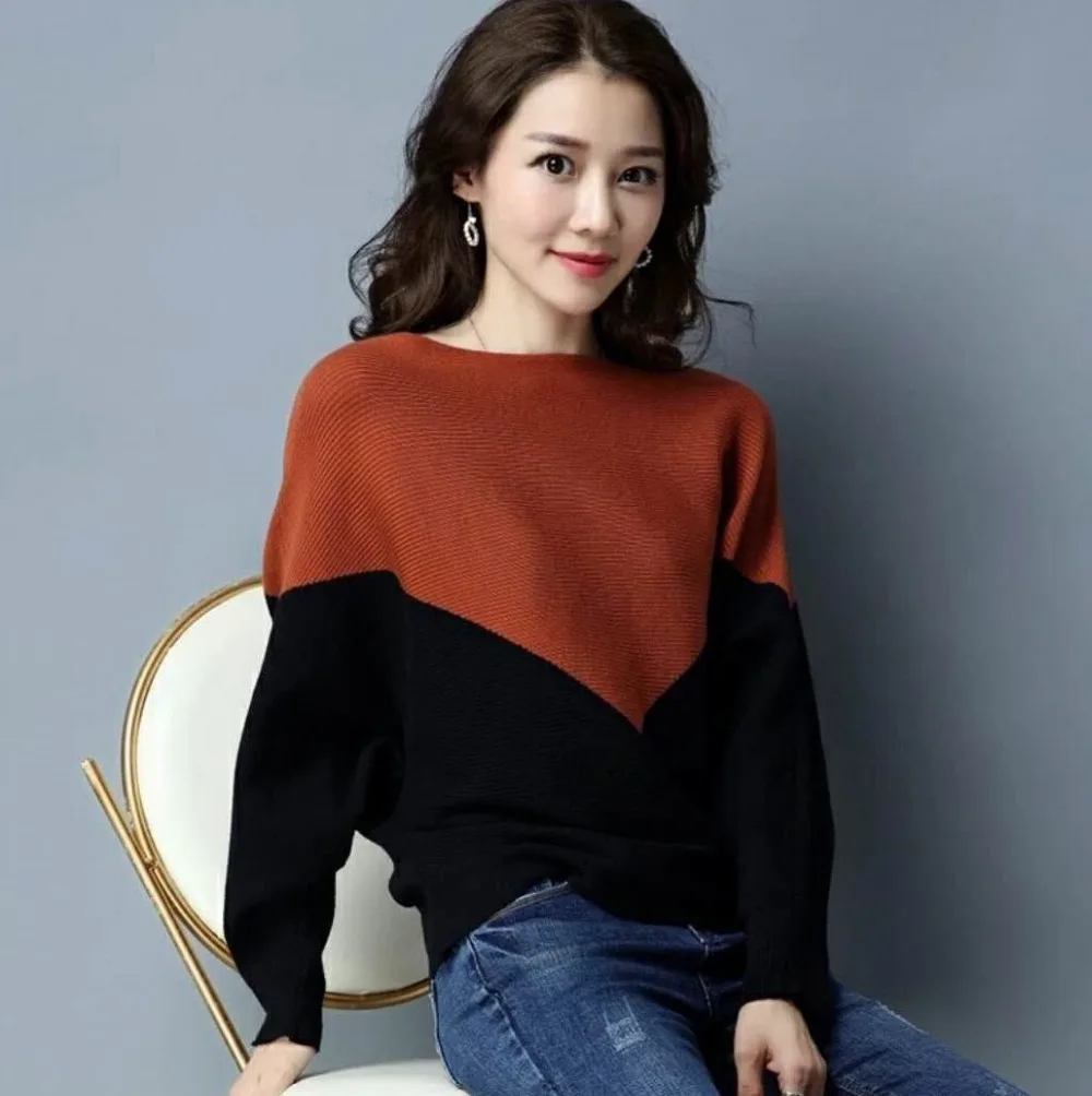 New-coming Spring Autumn Slash neck Pullovers Sweaters Primer long sleeve Loose sweater Big yards Batwing Sleeve
New-coming Spring Autumn Slash neck Pullovers Sweaters Primer long sleeve Loose sweater Big yards Batwing Sleeve