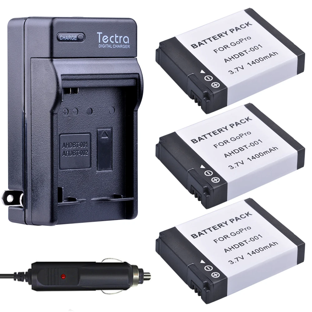 Tectra 3 шт. 1400 мАч батареи + Цифровое зарядное устройство Комплект для GoPro HD HERO2, GoPro оригинальный HD HERO и GoPro AHDBT-001, AHDBT-002
Tectra 3 шт. 1400 мАч батареи + Цифровое зарядное устройство Комплект для GoPro HD HERO2, GoPro оригинальный HD HERO и GoPro AHDBT-001, AHDBT-002