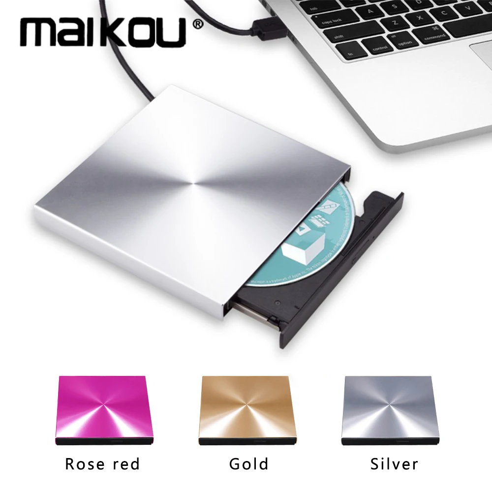 Maikou USB 3.0 Aluminum Alloy External DVD Burner CD Player Slim Silver New Model of Optical Drive For Laptop Recorder
Maikou USB 3.0 Aluminum Alloy External DVD Burner CD Player Slim Silver New Model of Optical Drive For Laptop Recorder