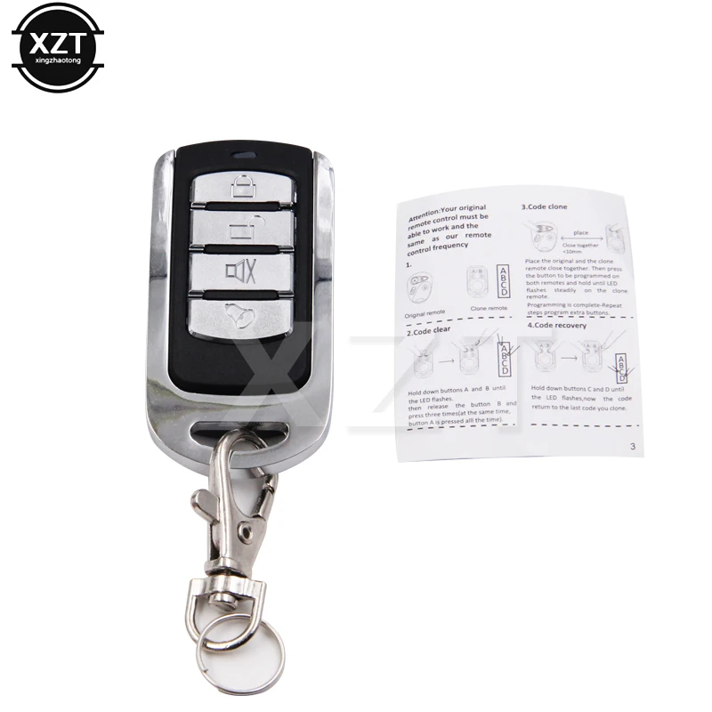 Metal Wireless Auto Gate Remote Control 433MHz Cloning Duplicator Copy Learning Remote Controller
Metal Wireless Auto Gate Remote Control 433MHz Cloning Duplicator Copy Learning Remote Controller