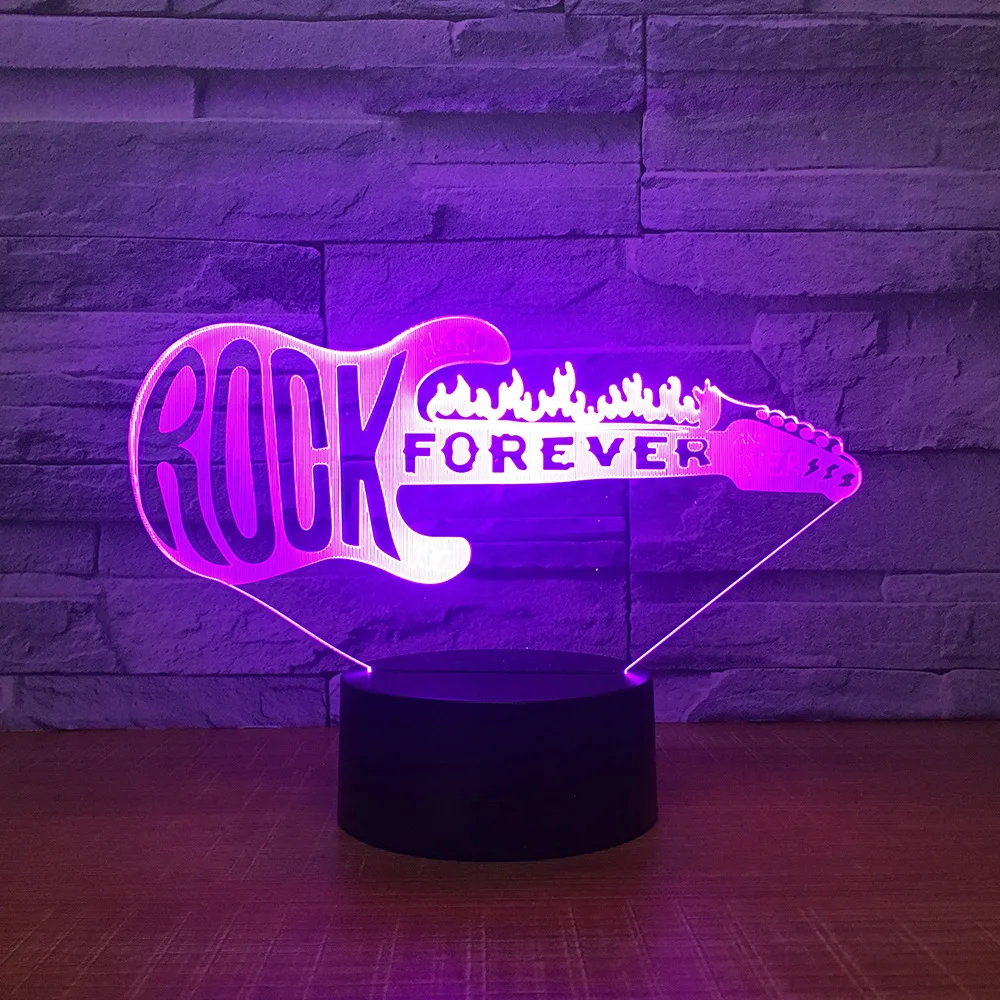 Rock Music LED Creative Night Lamp Guitar Model 3D Night Lights Kids Bedroom Cool Table Lamp for Christmas Gift
Rock Music LED Creative Night Lamp Guitar Model 3D Night Lights Kids Bedroom Cool Table Lamp for Christmas Gift