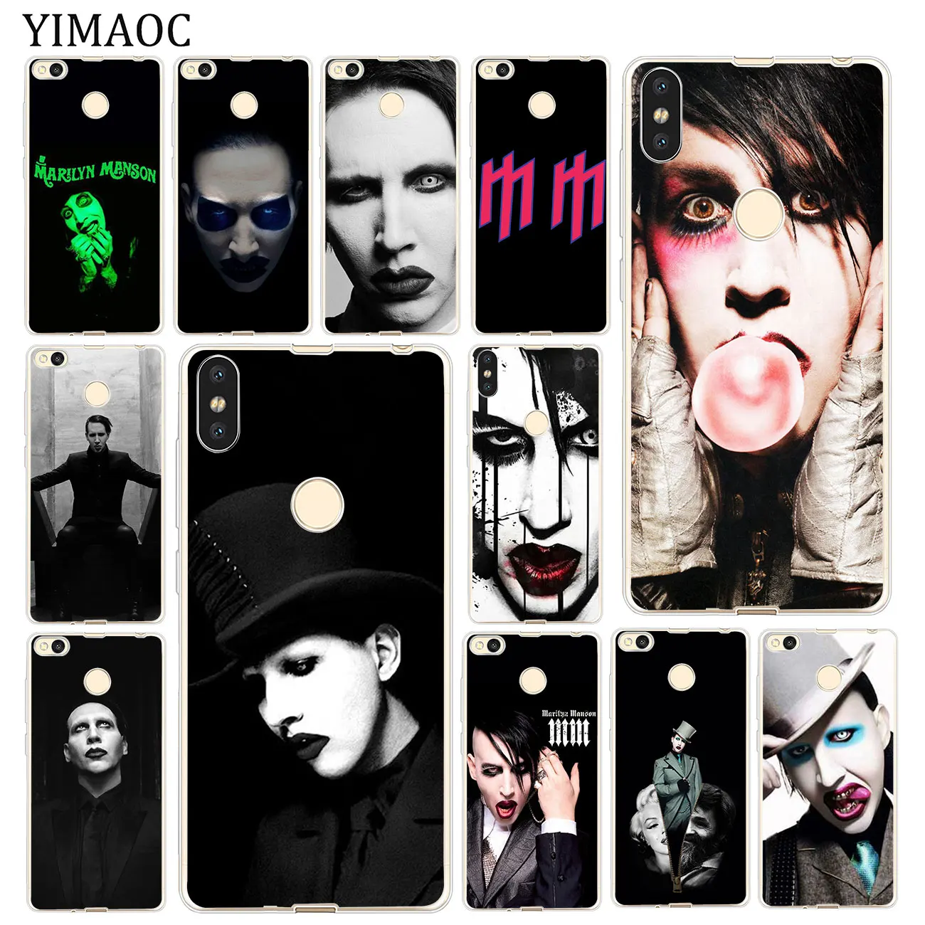 Мягкий защитный чехол YIMAOC Marilyn Manson для Xiaomi MI Redmi 8A 7A 6A 5A 4X Note 8 7 6 Pro 5 Plus|Бамперы| |