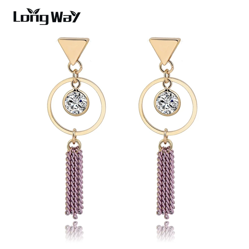 LongWay Brand New Long Earring Purple tassel earrings Statement Drop Earrings For Women Wedding Earrings SER170015PK
LongWay Brand New Long Earring Purple tassel earrings Statement Drop Earrings For Women Wedding Earrings SER170015PK