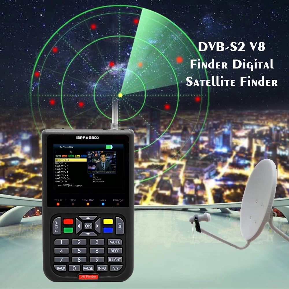 V8 Finder DVB-S2 FTA цифровой спутниковый спутник, измеритель высокой четкости, прибор для поиска спутникового сигнала TFT LCD Sat Finder lnb
V8 Finder DVB-S2 FTA цифровой спутниковый спутник, измеритель высокой четкости, прибор для поиска спутникового сигнала TFT LCD Sat Finder lnb