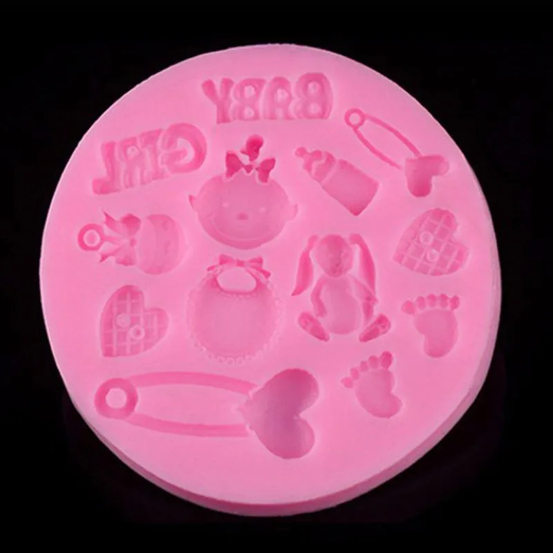 Baby Shower Party 3D Silicone Fondant Mold For Cake Decorating silicone mold Fondant Cake sugar craft Moulds Tools
Baby Shower Party 3D Silicone Fondant Mold For Cake Decorating silicone mold Fondant Cake sugar craft Moulds Tools