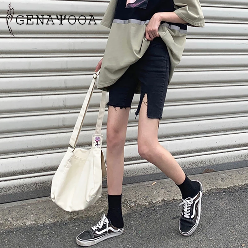 High Quality Cotton Spandex Denim Shorts Women Knee Length Black Irregular High Waist Short Feminino Biker Shorts Summer 2019
High Quality Cotton Spandex Denim Shorts Women Knee Length Black Irregular High Waist Short Feminino Biker Shorts Summer 2019
