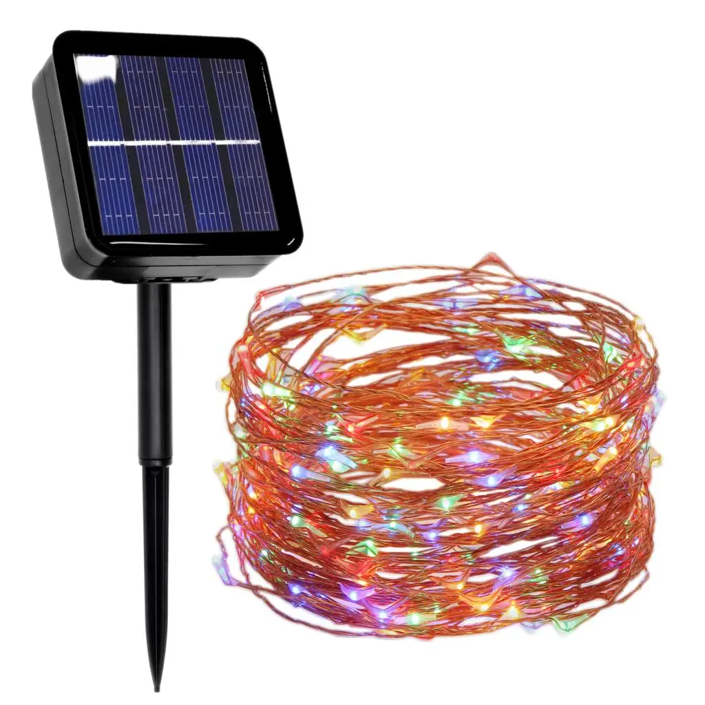 Фото Светодиодная наружная Солнечная лампа USB светодиодная медная проволочная