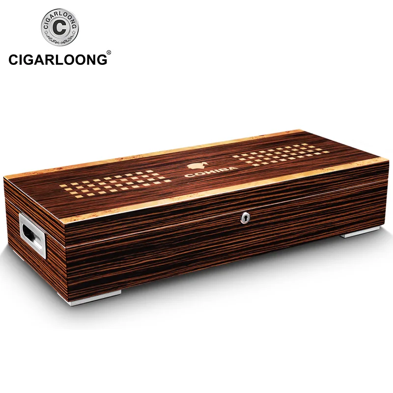 COHIBA увлажняющий коробка из кедрового дерева большей емкости сигары humidior шкаф