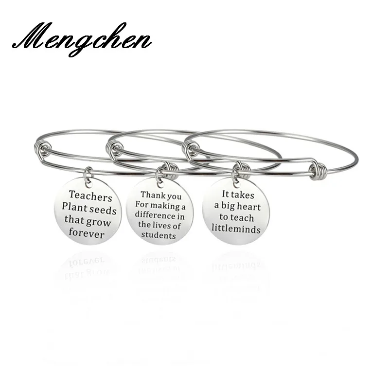 5PCS/Lot Engraved TEACHER STUDENTS Bangle Adjustable Stainless Steel Lettering Bracelet For Graduation Students
5PCS/Lot Engraved TEACHER STUDENTS Bangle Adjustable Stainless Steel Lettering Bracelet For Graduation Students