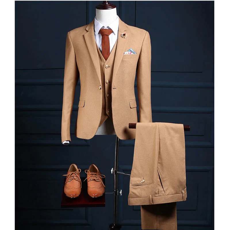 FOLOBE Brand Men Suits Yellow Wedding Slim Fit Suits Business Groom Formal Male Tuxedo Blazers Suits 3 pcs (Blazers+Vest+Pants)
FOLOBE Brand Men Suits Yellow Wedding Slim Fit Suits Business Groom Formal Male Tuxedo Blazers Suits 3 pcs (Blazers+Vest+Pants)