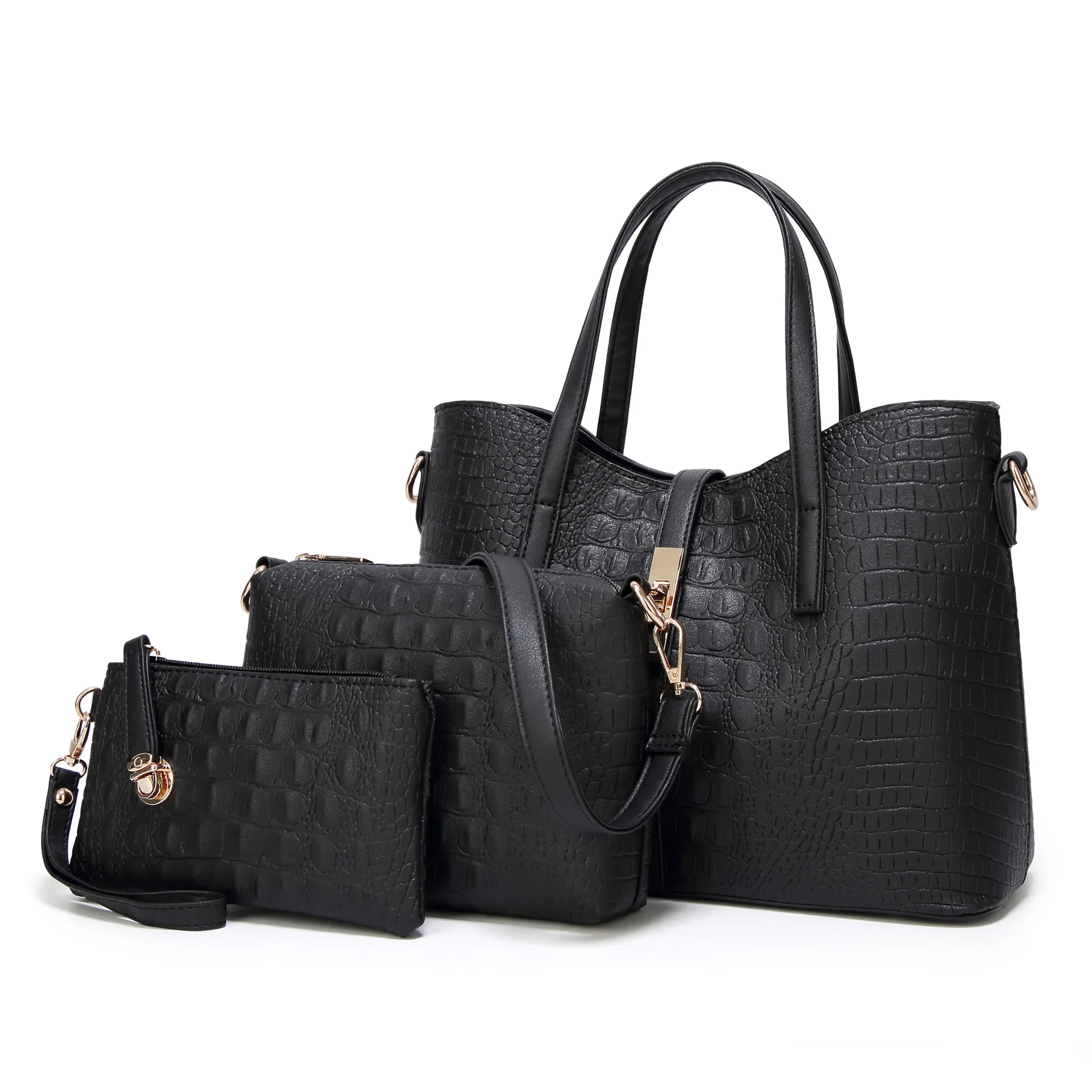 2019 new women's bag, European and American fashion trend, single shoulder bag, crocodile print handbag, three-piece mother bag
2019 new women's bag, European and American fashion trend, single shoulder bag, crocodile print handbag, three-piece mother bag