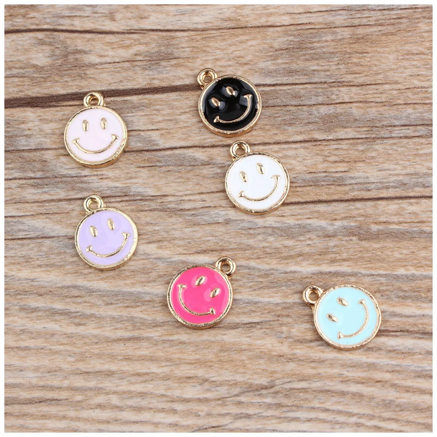 20Pcs/Lot Drop Oil Lovely Smiling Face Shape Pendant Jewelry Findings Gold Color Charms Handmade Necklace Accessory 
20Pcs/Lot Drop Oil Lovely Smiling Face Shape Pendant Jewelry Findings Gold Color Charms Handmade Necklace Accessory