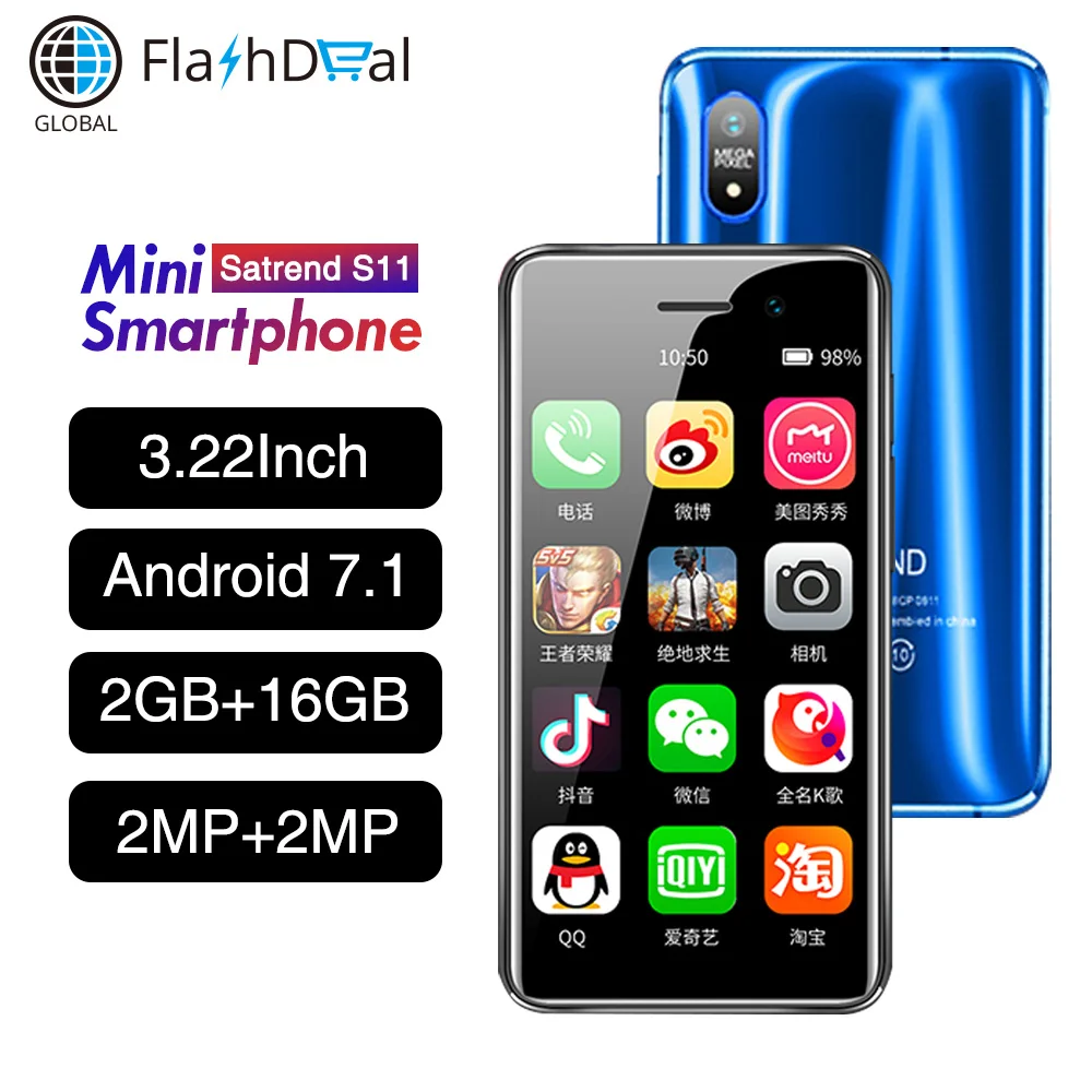 Фото Satrend S11 4G мини смартфон 3 22 дюймов маленький экран процессор Android 7 1