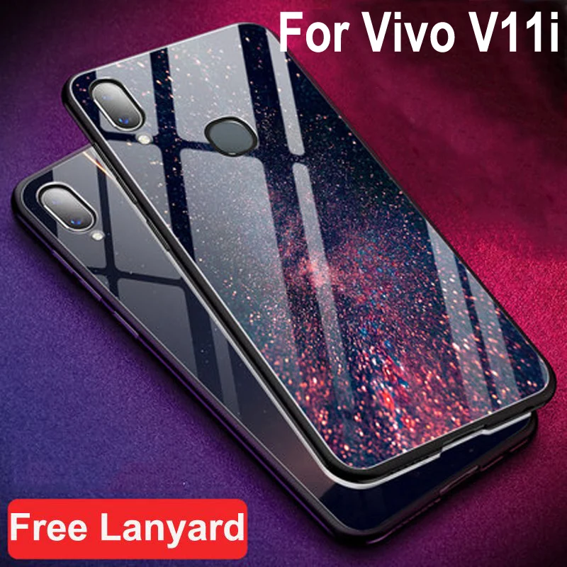 Luxury Tempered Glass Case For Vivo V11i Case Soft Silicone Frame Hard Back Cover 6.3'' For Vivo v11 i Cases vivov11i shell
Luxury Tempered Glass Case For Vivo V11i Case Soft Silicone Frame Hard Back Cover 6.3'' For Vivo v11 i Cases vivov11i shell
