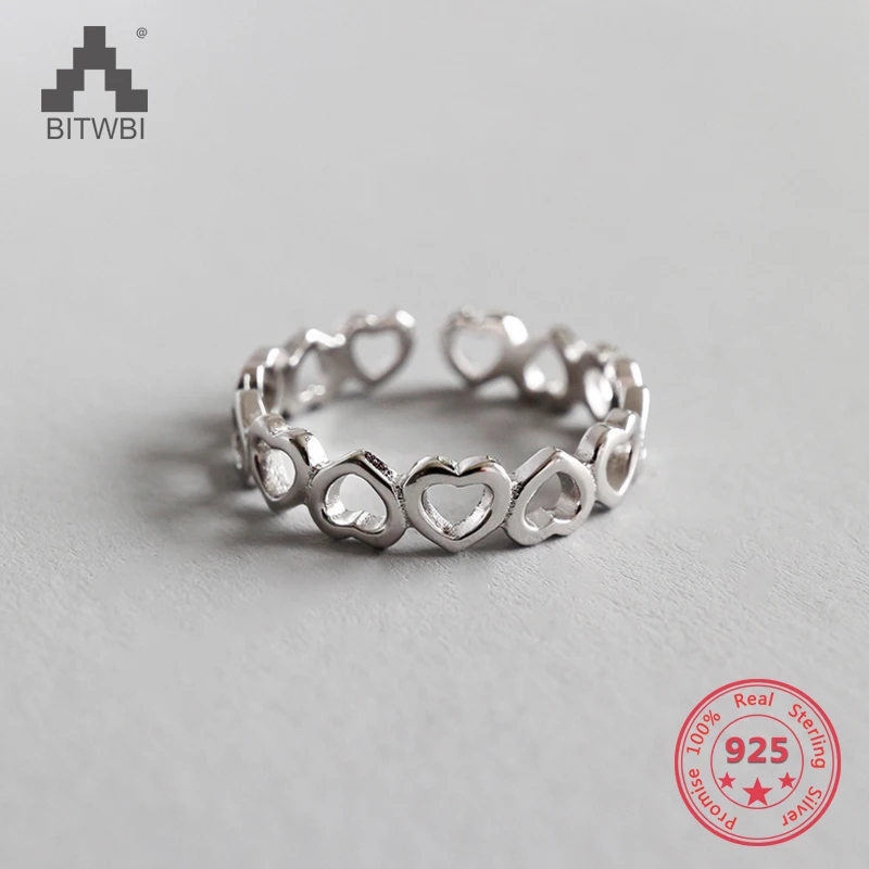 Korean Version S925 Sterling Silver Ring Fashion Minimalist Glossy Hollow Heart Female Opening Ring Fashion Jewellery For Women
Korean Version S925 Sterling Silver Ring Fashion Minimalist Glossy Hollow Heart Female Opening Ring Fashion Jewellery For Women