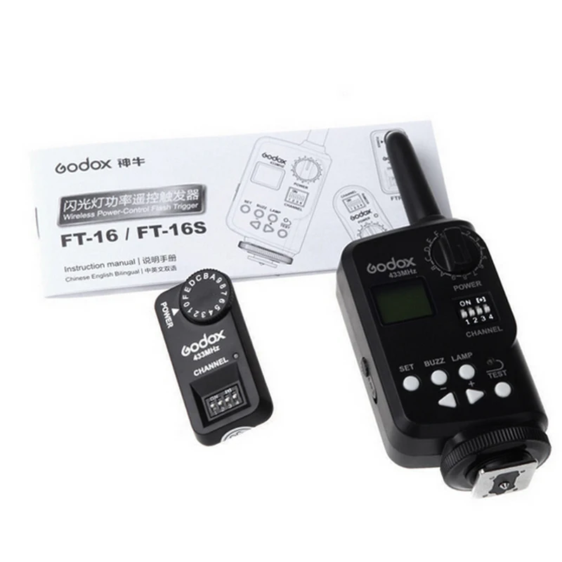 Godox FT-16 Wireless Power Controller Remote Flash Trigger for Godox Witstro AD180 AD360 Speedlite Flash Canon Nikon Pentax
Godox FT-16 Wireless Power Controller Remote Flash Trigger for Godox Witstro AD180 AD360 Speedlite Flash Canon Nikon Pentax
