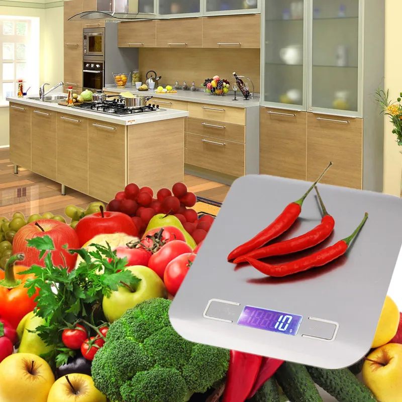 

50pcs/lot BY DHL /Fedex 5KG/1G Digital LCD Electronic Kitchen Household Weighing 5000g Kitchen Scale 20%Off