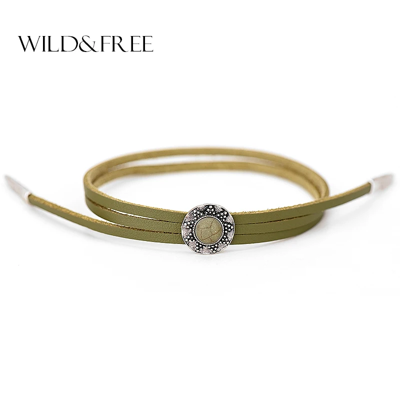 Women Vintage 5 Colors Double Layer Leather Bracelets Metal Simple Boho Stone Bead Bangles for Women Jewelry
Women Vintage 5 Colors Double Layer Leather Bracelets Metal Simple Boho Stone Bead Bangles for Women Jewelry