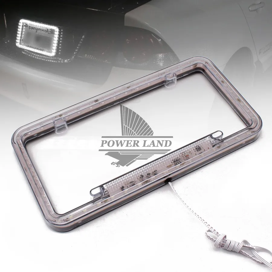 54LEDS Illuminated 12V DC Acrylic U.S. Standard Car Truck License Plate Frame Flashing Light White Universal Fit Free Shipping
54LEDS Illuminated 12V DC Acrylic U.S. Standard Car Truck License Plate Frame Flashing Light White Universal Fit Free Shipping