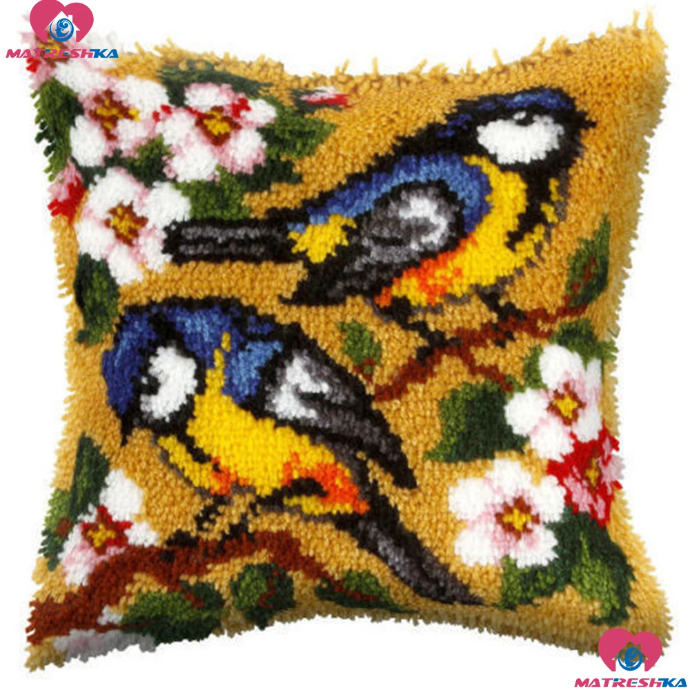 Latch Hook Kits Bird Embroidery Printed Pillowcase Crochet Hook kits Unfinished Kits diy craft DIY Handmade kits Pillowcase Set
Latch Hook Kits Bird Embroidery Printed Pillowcase Crochet Hook kits Unfinished Kits diy craft DIY Handmade kits Pillowcase Set