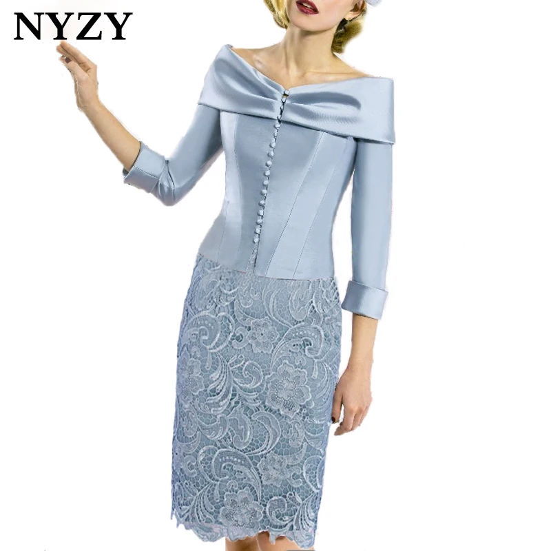 NYZY C168B Elegant Sky Blue Cocktail Dress 2019 Satin Bolero 2 Piece Mother Outfits Party Dress Guest Wear Church Suits
NYZY C168B Elegant Sky Blue Cocktail Dress 2019 Satin Bolero 2 Piece Mother Outfits Party Dress Guest Wear Church Suits