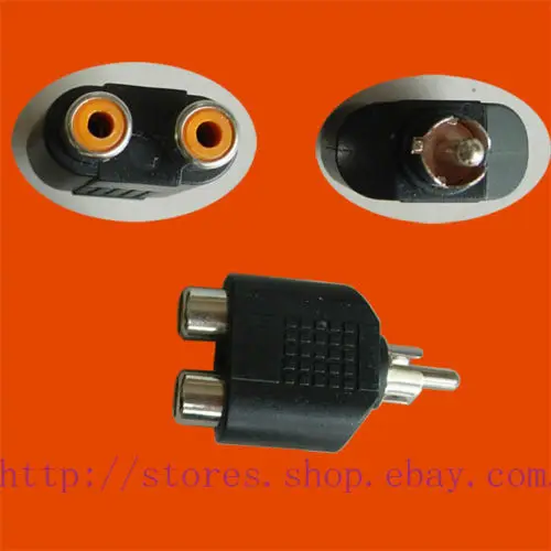 Переходник разветвитель RCA AV Audio Y 1 штекер на 2 гнезда|plug adapter|adapter plugfemale plug |