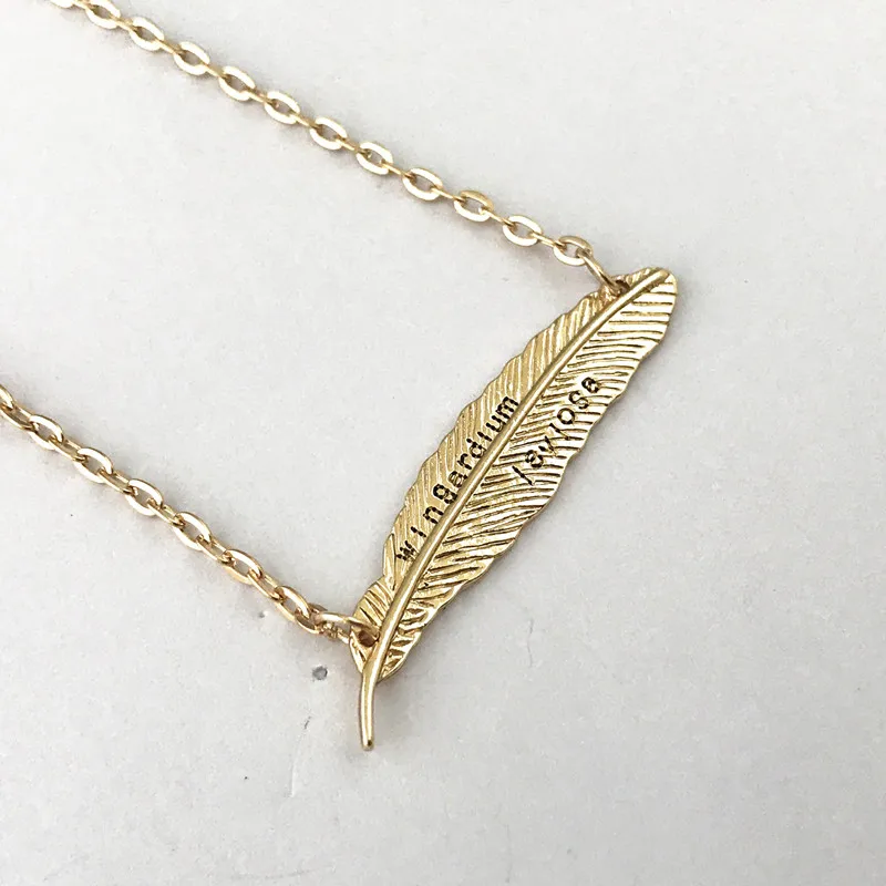 FANTASY UNIVERSE Movie HP Feather spell Necklace High Quality Metal Jewelry Women/Boy Gift
FANTASY UNIVERSE Movie HP Feather spell Necklace High Quality Metal Jewelry Women/Boy Gift