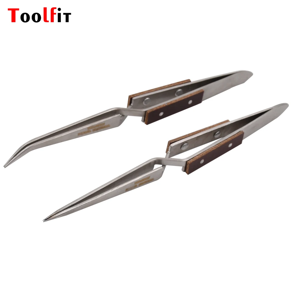 2pcs Straight/Curved Soldering Tweezers Stainless Steel Tweezer Adiabatic Nipper Optinal Necessary DIY Repair Tool
2pcs Straight/Curved Soldering Tweezers Stainless Steel Tweezer Adiabatic Nipper Optinal Necessary DIY Repair Tool