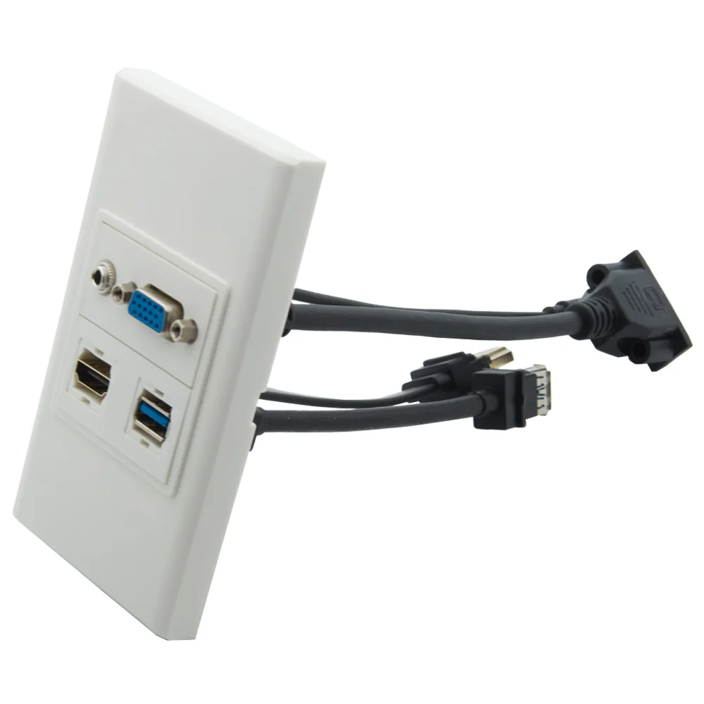 1 комплект без винта VGA 3 5 мм стерео аудио USB 0 HDMI плоский короткий кабель стиль