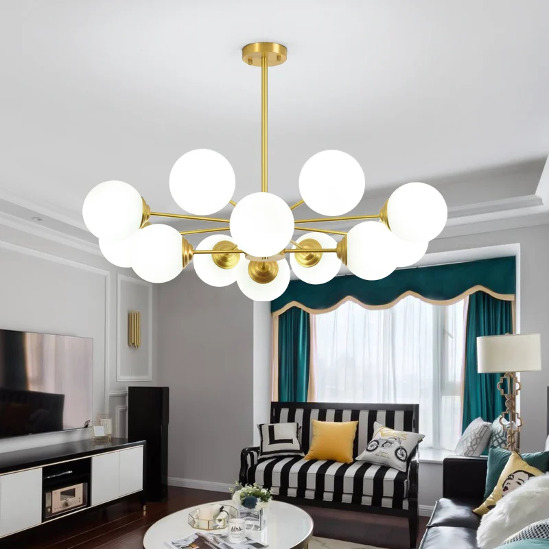 Nordic Living Room All Copper Chandelier Personality Bedroom Lamp Restaurant Glass Ball Chandeliers Lighting For Bedrooms
Nordic Living Room All Copper Chandelier Personality Bedroom Lamp Restaurant Glass Ball Chandeliers Lighting For Bedrooms