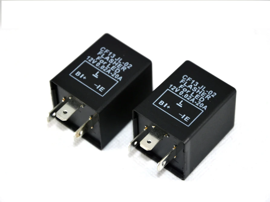 

2PCS CF13-KT LED Flasher Adjustable 3 Pin Electronic Relay Module Fix LED Turn Signal Error Flashing Blinker 12V 0.02A TO 20A