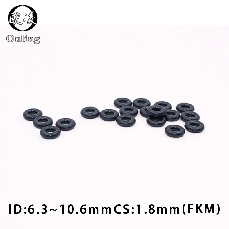10PCS Fluorine rubber Rings Black FKM O ring Seal 1.8mm Thickness ID6.3/7.1/7.5/7.65/8/8.5/9/9.25/10/10.6mm O-Ring Seal Gasket
10PCS Fluorine rubber Rings Black FKM O ring Seal 1.8mm Thickness ID6.3/7.1/7.5/7.65/8/8.5/9/9.25/10/10.6mm O-Ring Seal Gasket