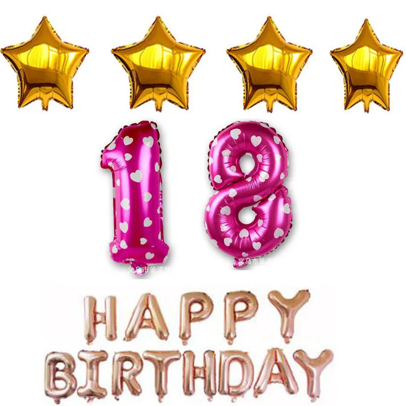 18 Years Old Foil Balloons Happy Birthday Gifts Decorations Number Letter Helium Air Balls Wedding Ballons Party Supplies
18 Years Old Foil Balloons Happy Birthday Gifts Decorations Number Letter Helium Air Balls Wedding Ballons Party Supplies