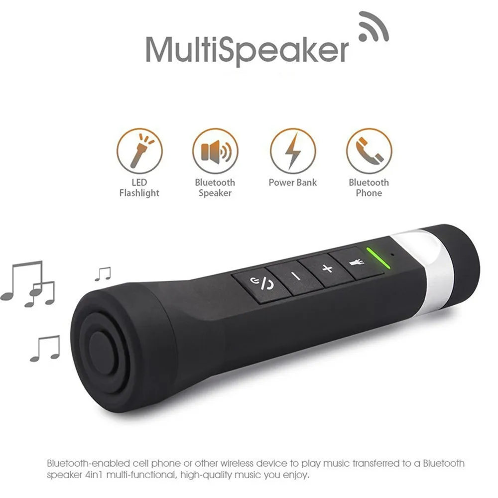 5 в 1 для верховой езды Велоспорт открытый bluetooth Динамик + светодиодный фонарик fm