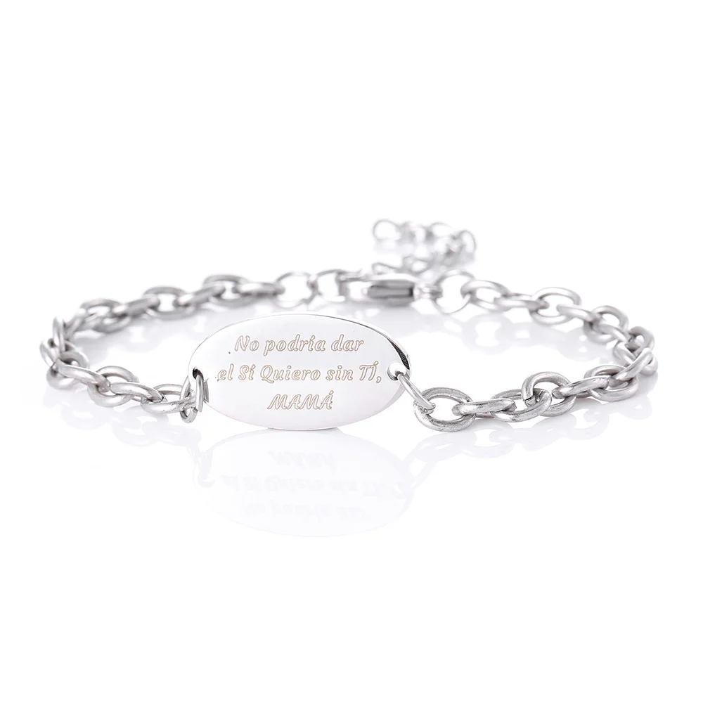 Custom Engraved Bracelet Personalized Lettering Women Bracelets De tu mano mis primeros pasos Wedding Bride Gift Girl Jewelry
Custom Engraved Bracelet Personalized Lettering Women Bracelets De tu mano mis primeros pasos Wedding Bride Gift Girl Jewelry