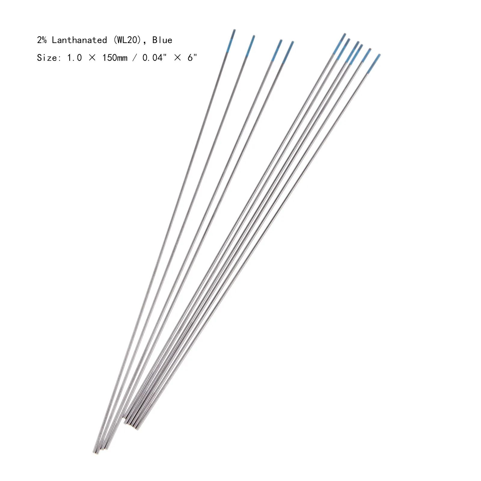 DRELD 10pcs/lot Tig Rod WL20 Tungsten Electrode 1.0mm(0.04")x150mm(6") 2.0% Lanthanated Blue Color for Tig Welding Torch
DRELD 10pcs/lot Tig Rod WL20 Tungsten Electrode 1.0mm(0.04")x150mm(6") 2.0% Lanthanated Blue Color for Tig Welding Torch