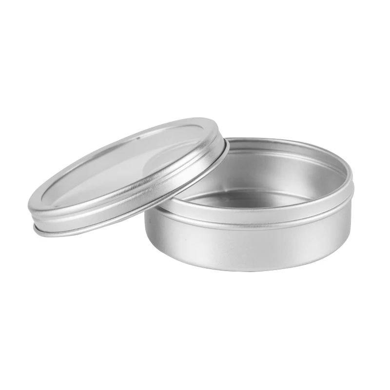 20g 40g 100g Empty Silver Cosmetics Cream Container Window Cap Metal Aluminum Jar Balm Bottle Tin Pot Can Gift For Tea Candle
20g 40g 100g Empty Silver Cosmetics Cream Container Window Cap Metal Aluminum Jar Balm Bottle Tin Pot Can Gift For Tea Candle