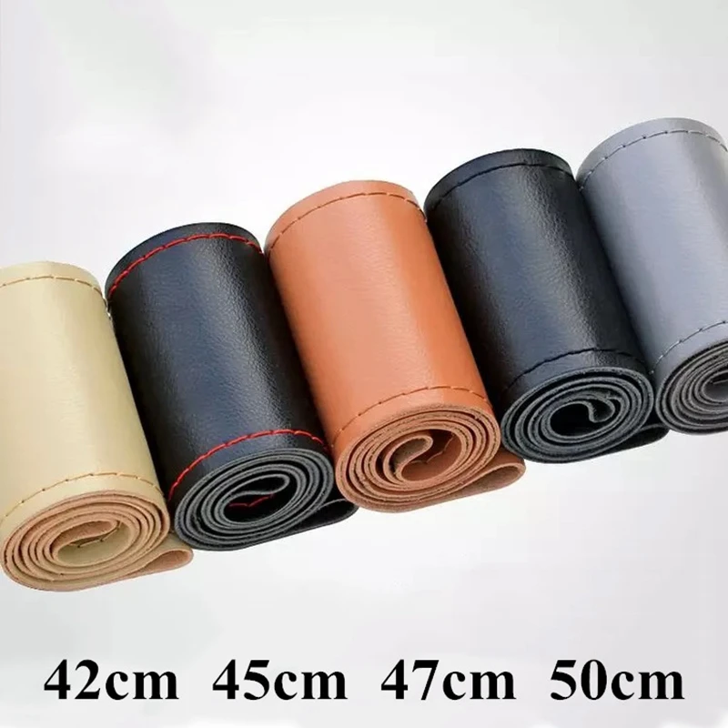 Faux Leather Car Steering Wheel Cover Rutile Braid Steering Needle And Thread Steering-Wheel Interior Accessories 42cm - 50cm
Faux Leather Car Steering Wheel Cover Rutile Braid Steering Needle And Thread Steering-Wheel Interior Accessories 42cm - 50cm