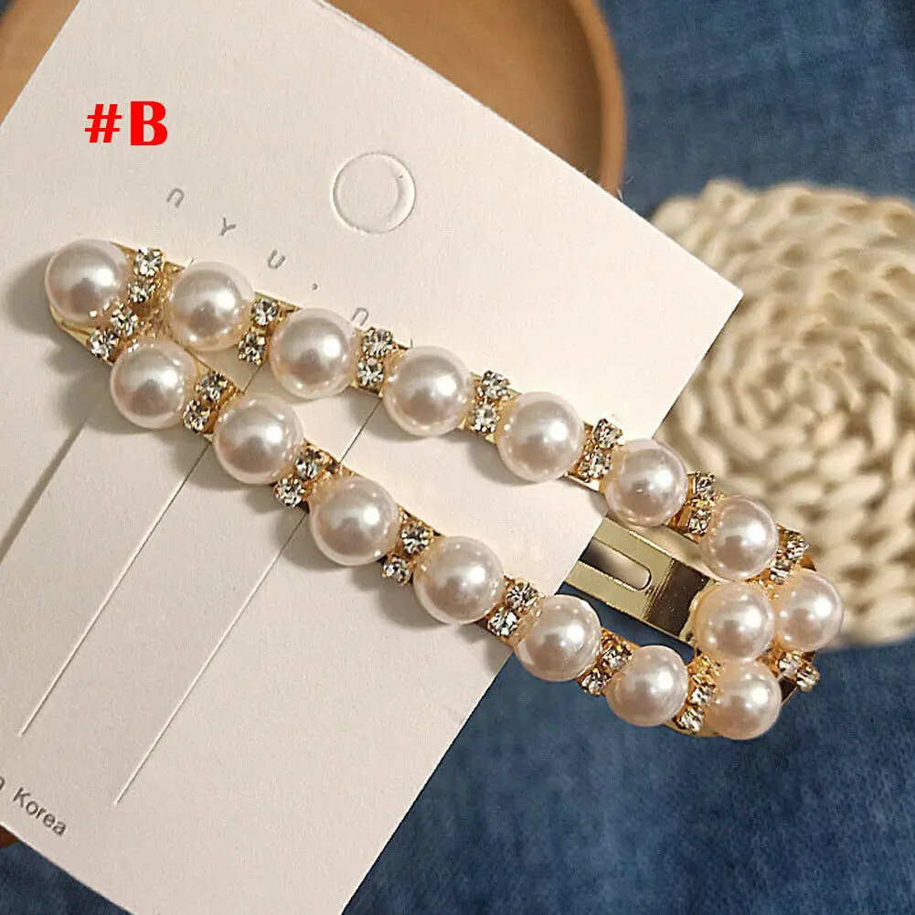 New Fashion Ladies Girl Elegant Pearl Crystal Hair Clips Side Snap Barrette Bobby Hairpins Hair Clip Headwear
New Fashion Ladies Girl Elegant Pearl Crystal Hair Clips Side Snap Barrette Bobby Hairpins Hair Clip Headwear